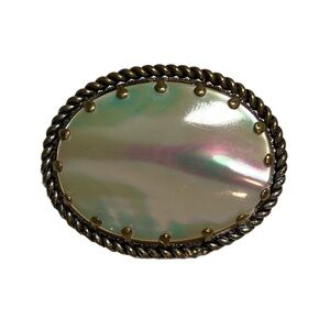 Sterling silver Austrian Abalone Shell vintage brooch